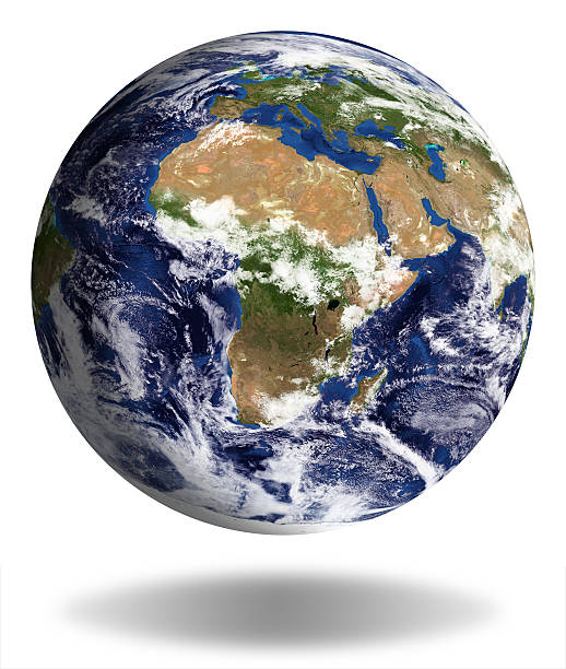 istock Earth Model: Europa and Africa View isolated on white 514504634