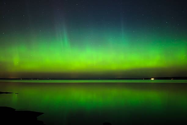 istock Northern lights over lake in finland 514506302