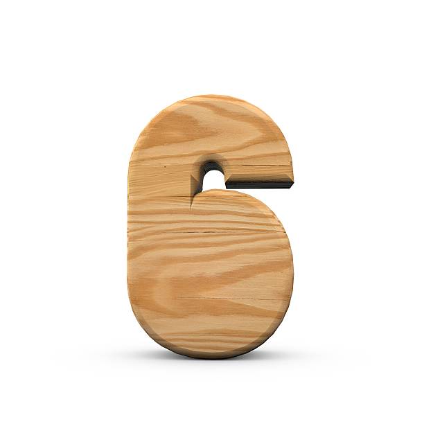 istock Wooden number 6 514506766