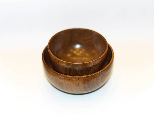 istock wooden bowls, old retro style 514507882