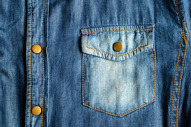 istock Blue jean shirt with pocket 514509980