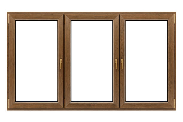 istock brown wooden window isolated on white background 514510144