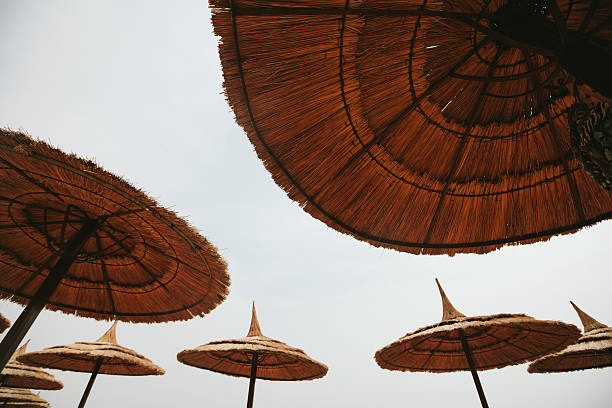 istock abstract image of umbrellas on the beach 514511384