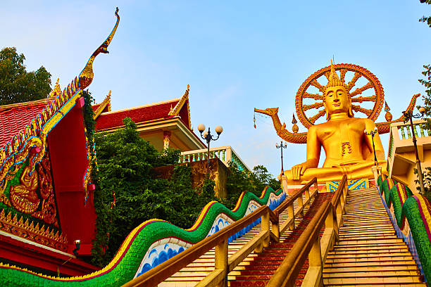 istock Religion, Thailand. Wat Phra Yai, Big Buddha Temple At Samui. 514513366