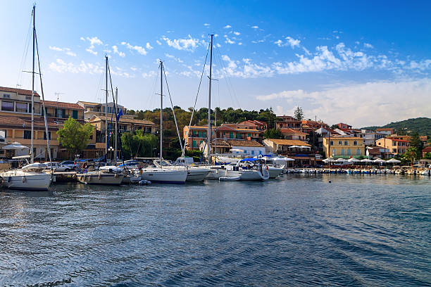 istock Boat harbor in Corfu Town in Greece 514513450