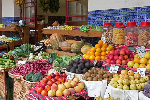 istock Exotic fruits on display on a market 514513891