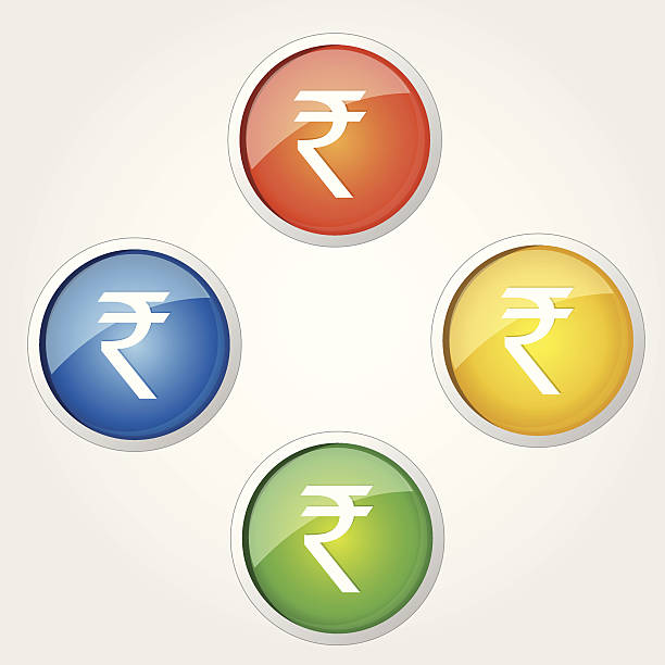 Rupee Currency Sign Circular Vector Colorful Web Icon Set Button Rupee Currency Sign Circular Vector Colorful Web Icon Set Button rupee symbol stock illustrations