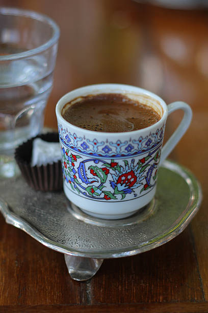 istock Turkish coffee on a wooden table. 514518287