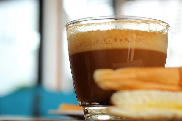 Bread and a cup of delicious coffee.