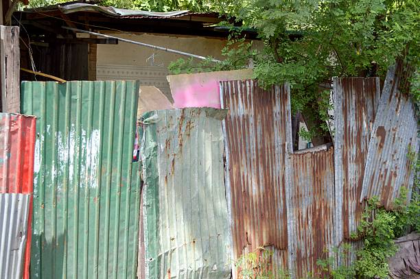 istock old zinc wall in country Thailand 514520270