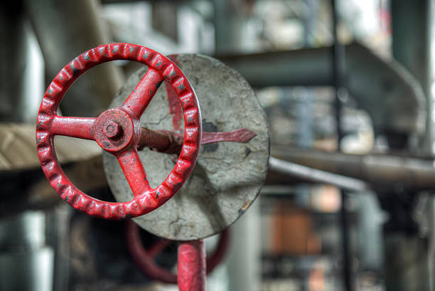 istock Vintage valve in heavy industry  factory 514520632