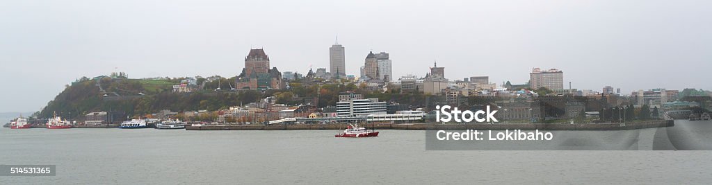 Quebec City Skyline an einem regnerischen Tag - Lizenzfrei Bedeckter Himmel Stock-Foto