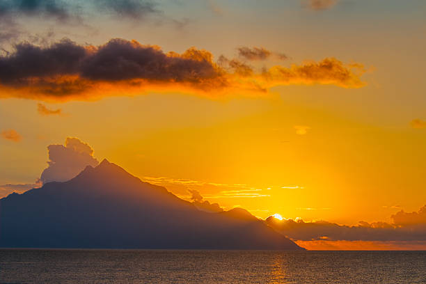 istock Sunrise over the sea  and mountain 514533631