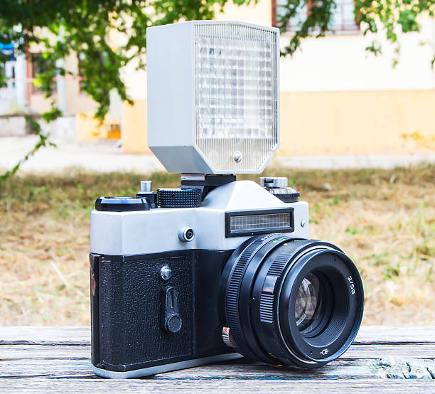 Old camera stock photo