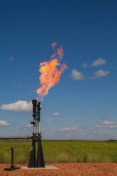 Gas Flare stock photo