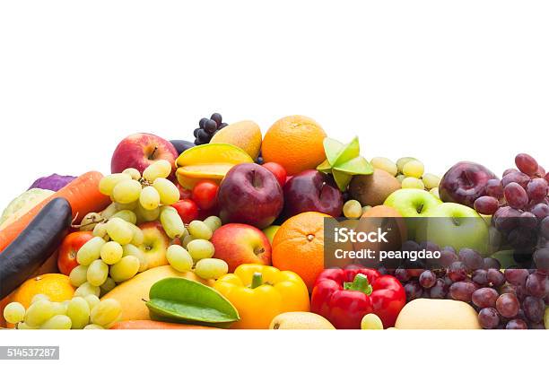Fruits And Vegetables Stock Photo - Download Image Now - Agriculture, Apple - Fruit, Bright