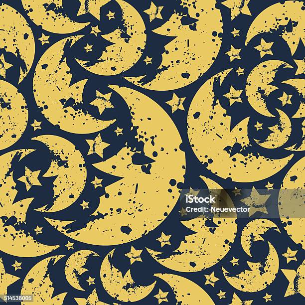 Happy Halloween Moon Seamless Pattern Stock Illustration - Download Image Now - Accuracy, Awe, Backgrounds
