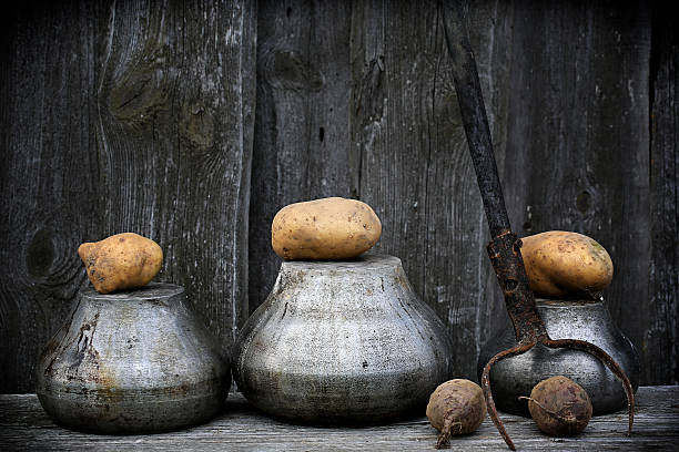 istock antique pots for cooking fork retro vintage rustic style 514555844
