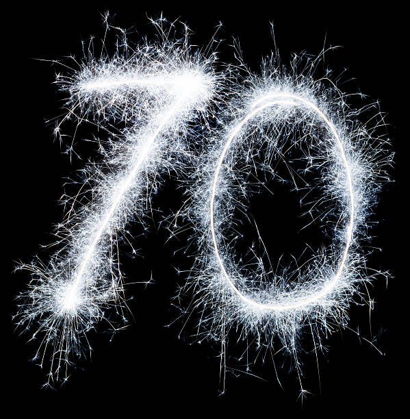 istock Sparkling celebration number seventy 70th birthday 514556784