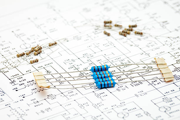 istock Pack of resistors on circuit diagram 514558176