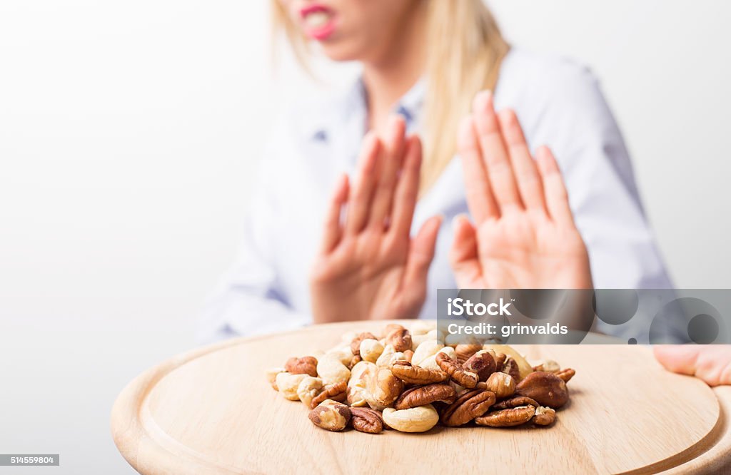 Nut allergies Anaphylaxis Stock Photo