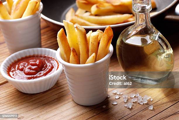Portion Of French Fries Stock Photo - Download Image Now - Close-up, Cooked, Crunchy