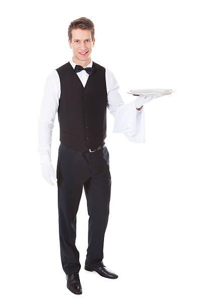 istock Waiter With Cloche Lid Cover 514560181