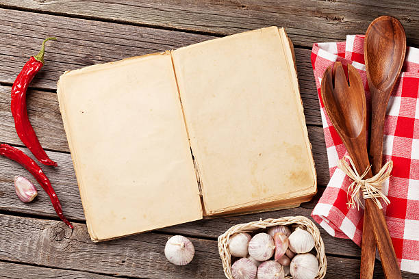 istock Vintage recipe book, utensils and ingredients 514560332