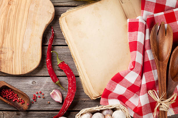 istock Vintage recipe book, utensils and ingredients 514560436