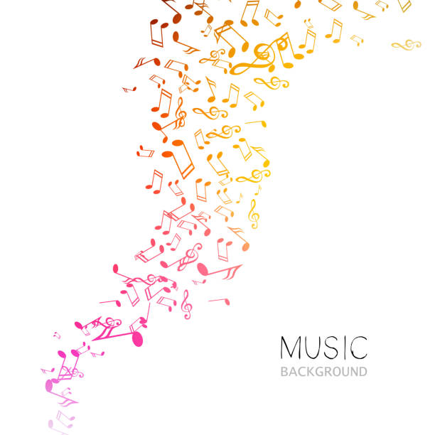 ilustrații de stoc cu vector music design - notă muzicală