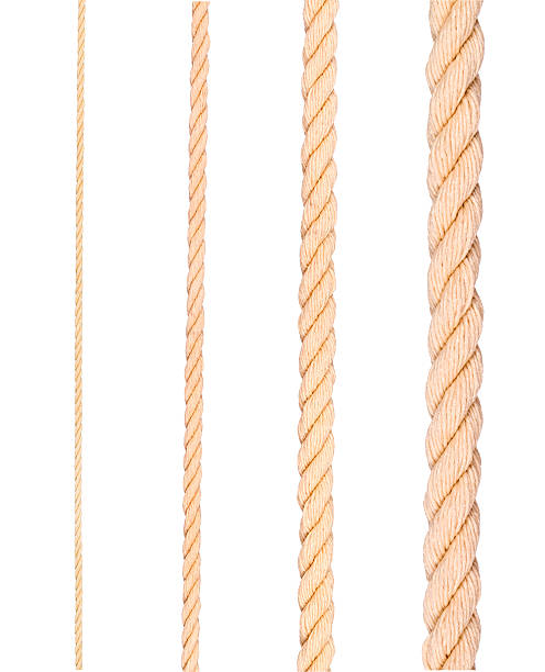 istock Rope isolated. Collection of different hemp ropes 514562647