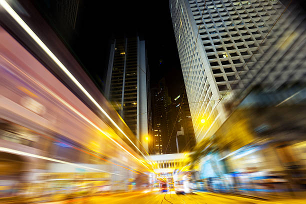 istock urban city traffic light trails at night 514562725