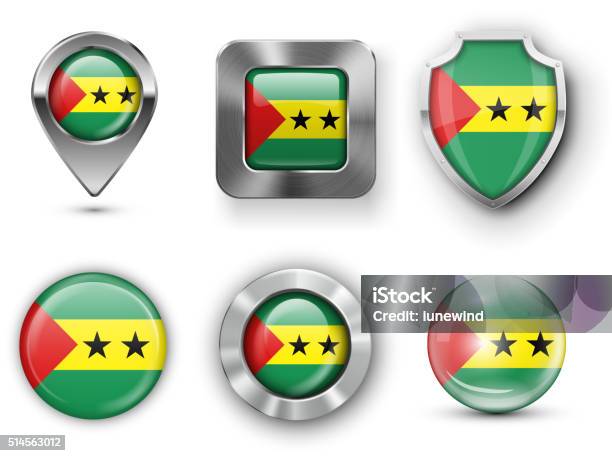 Country Flag Bages Stock Illustration - Download Image Now - Badge, Cartography, Circle