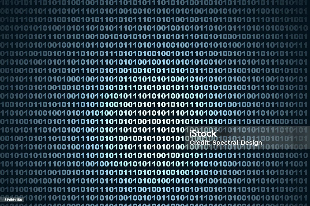 Binary Background A binary background showing flowing bits. Abstract Stock Photo