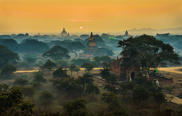 istock Scenic sunrise above Bagan in Myanmar 514566484