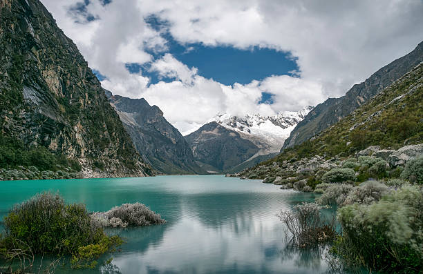 Laguna Paron And Piramide Peak In Cordillera Blanca In The Andes Of Peru