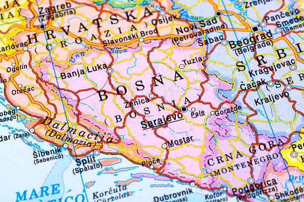 istock Map of Sarajevo, Bosnia 514570246