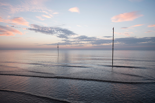 Adriatic beach at sunrise in Rosapineta