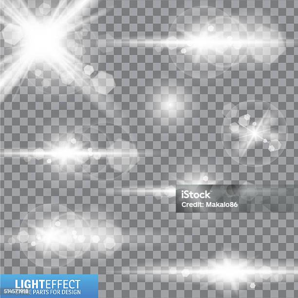 Leggero Effetto Scampanato Con Illuminazione Illustrazione Di Pezzi Di Ricambio Per - Immagini vettoriali stock e altre immagini di Attrezzatura per illuminazione