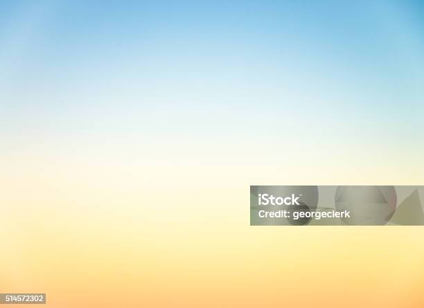 Graduated Empty Sky Horizon At Sunset Genuine Photograph Stock Photo - Download Image Now