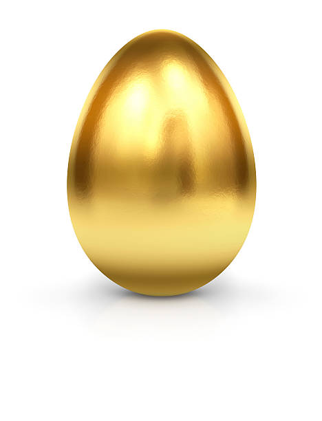 golden egg - easter egg easter isolated three dimensional shape photos et images de collection