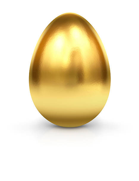 uovo d'oro - easter egg easter isolated three dimensional shape foto e immagini stock