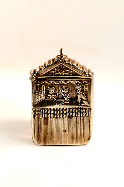 istock Antique Punch and Judy Silver Vesta Case 514573634