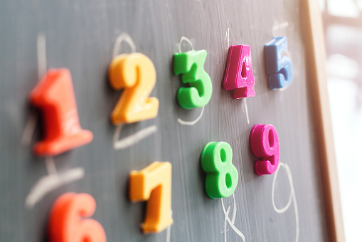 Learning numbers on a blackboard