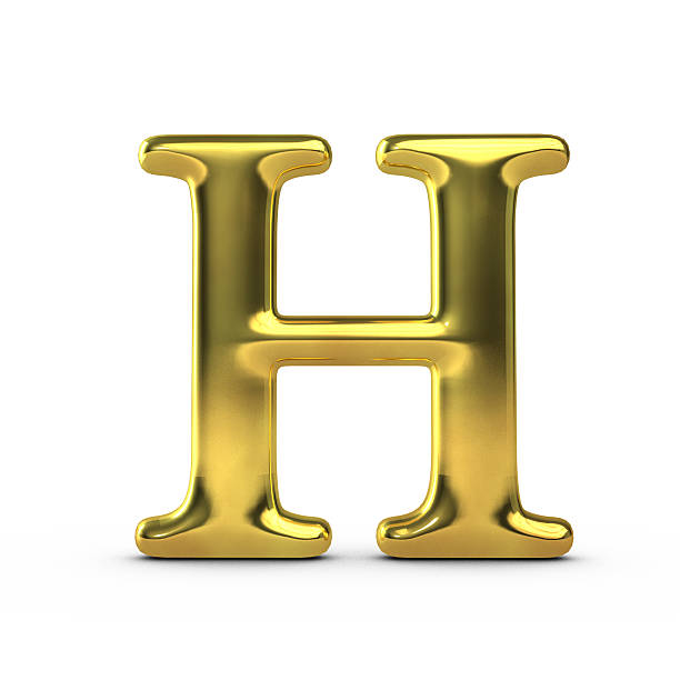 istock Shiny gold capital letter H 514574852