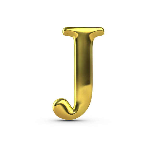 istock Shiny gold capital letter J 514574906