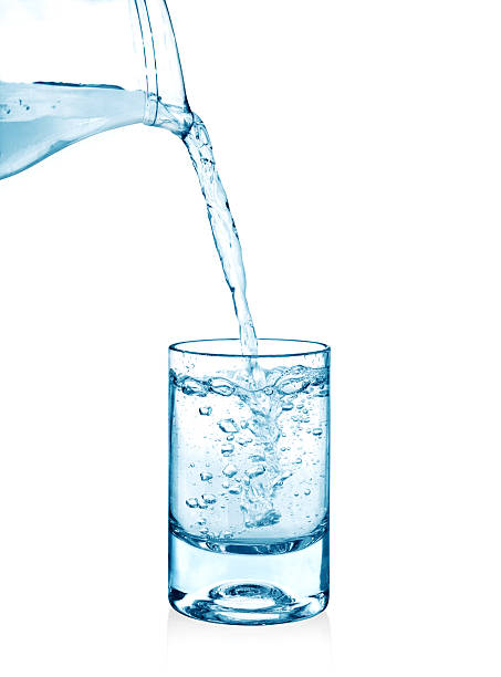 istock pouring water on a glass on white 514574944