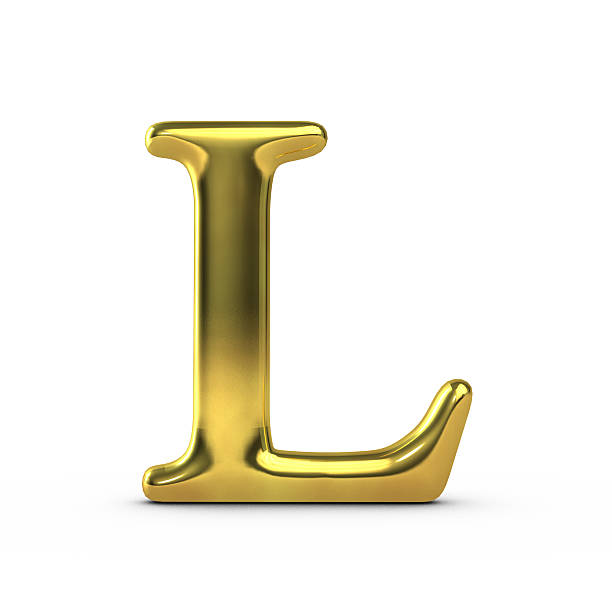 istock Shiny gold capital letter L 514574976