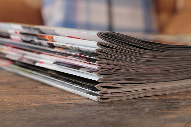 istock Magazines on the wooden table 514575052