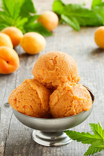 istock Homemade ice cream from apricots. 514575084